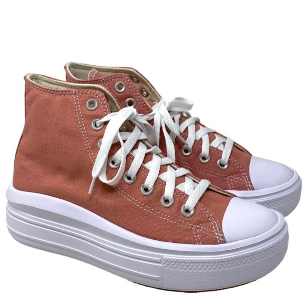 Converse Chuck Taylor Move Platform Sneakers Ritual Rose Hi Canvas Women A06136C - Picture 2 of 11